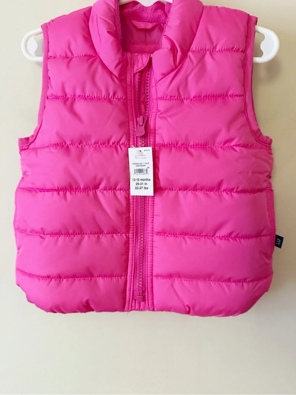 Gap baby Gap ColdControl Puffer Vest Pink Size 12-18 mo. NEW